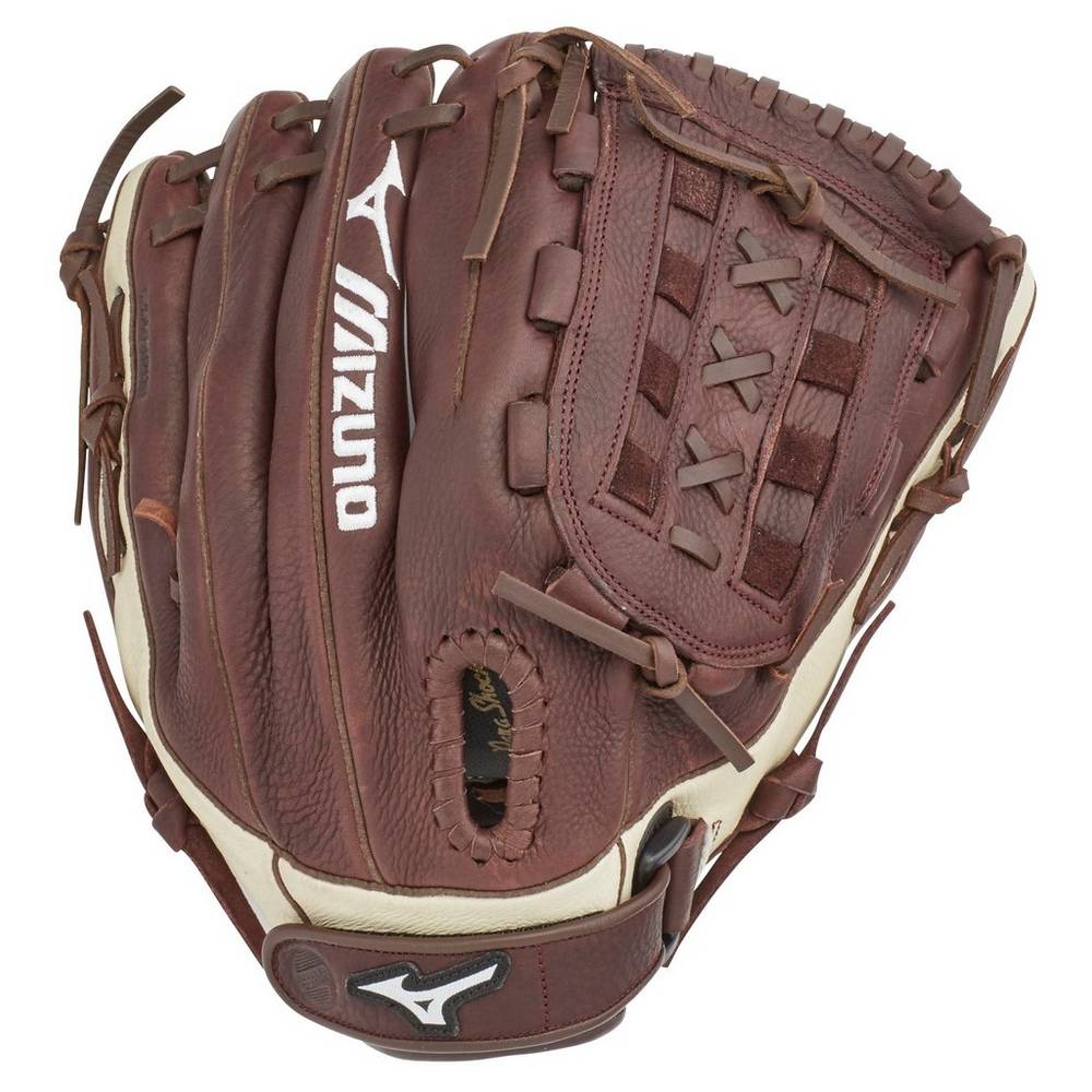Guantes Mizuno Softball Franchise Series Slowpitch 12.5" Para Mujer Cafes/Plateados 3491276-GO